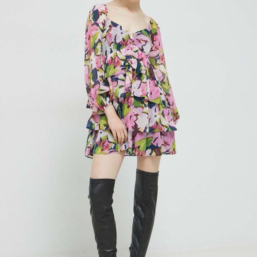 Abercrombie & Fitch Floral Long-Sleeve Dress